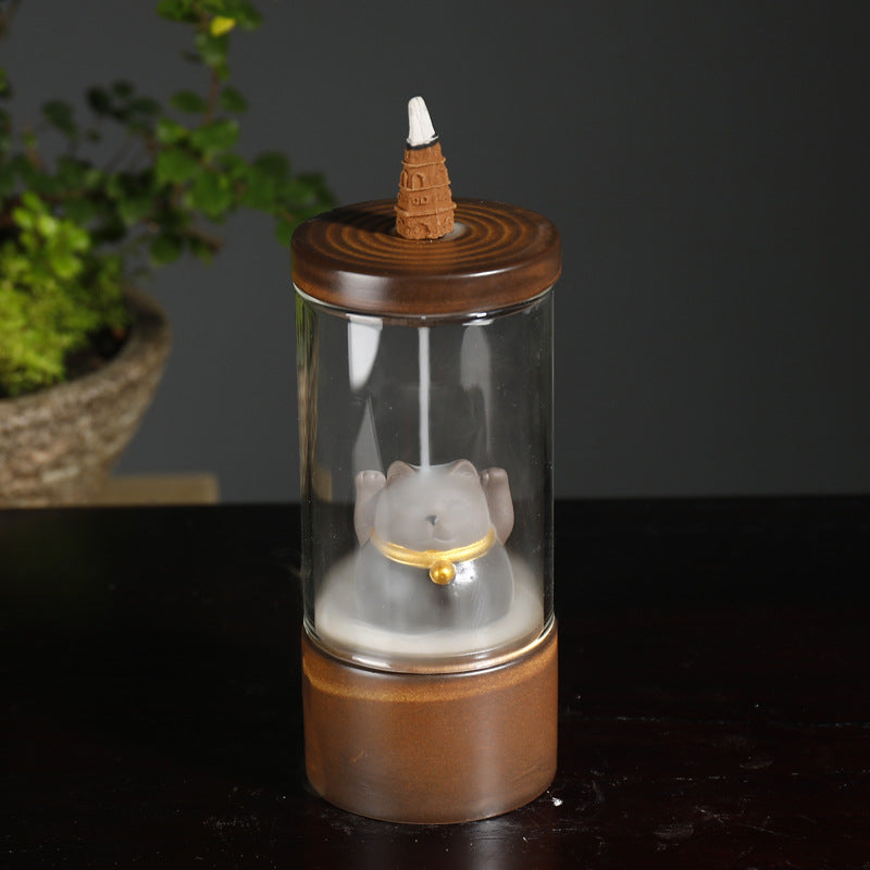 Decorative Cat-Theme Incense Burner