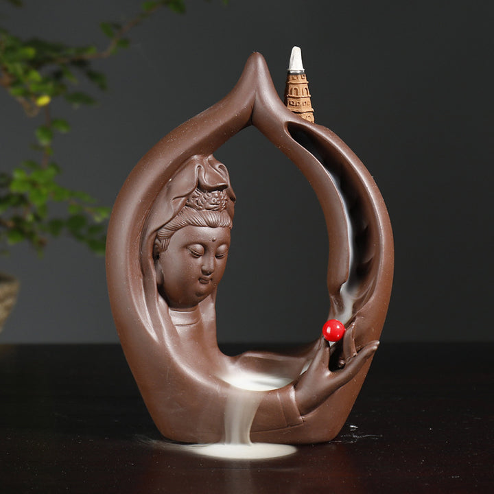 Artistic Lotus Hand Gesture Incense Holder