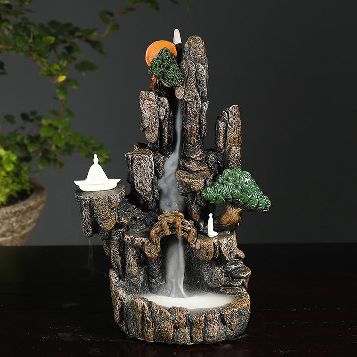 Decorative Mountain Waterfall Incense Fountain