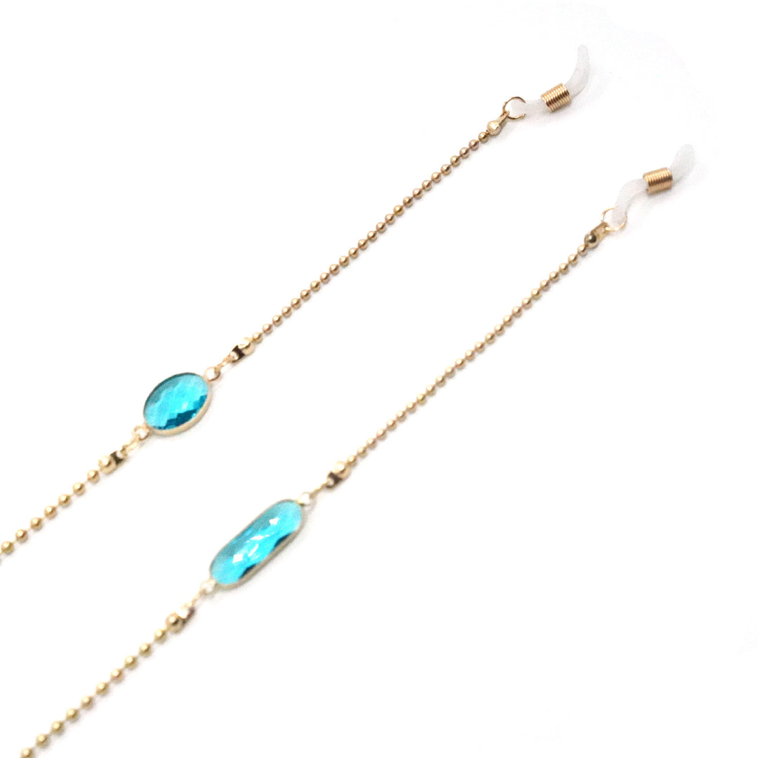 Elegant Gemstone Glasses Chain Bowlift