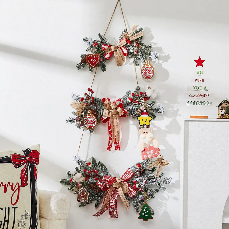 Christmas wreath with natural elements, European style