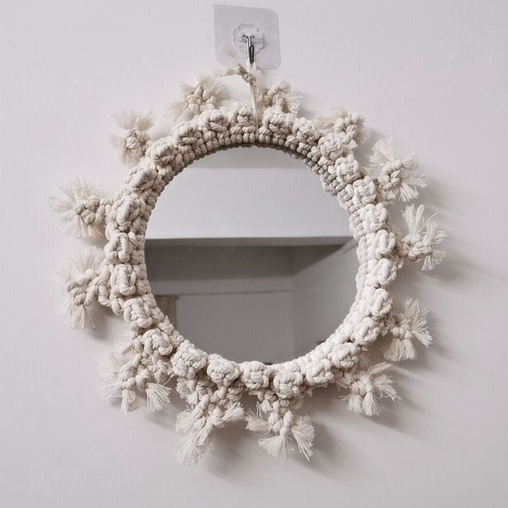 Decorative Macrame Wall Mirror Bowlift