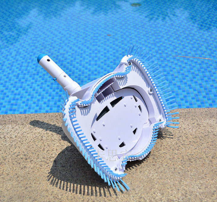 Automatic Pool Cleaner with Rotating Brush Heads and Clear Debris Chamber