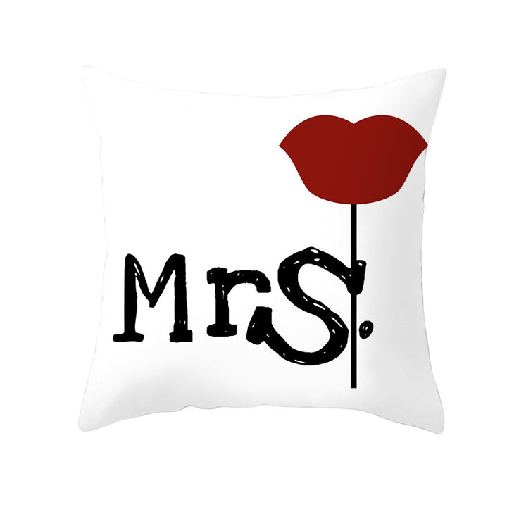 Multilingual Love Typography Decorative Square Pillow Cover with Hidden Zipper