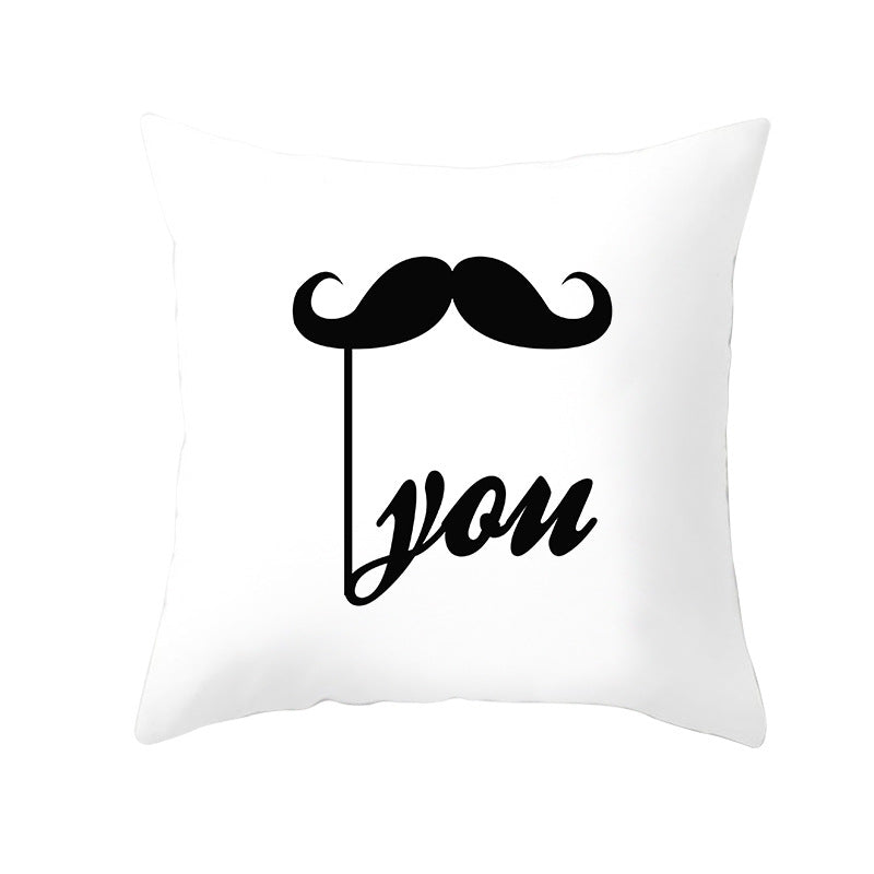 Multilingual Love Typography Decorative Square Pillow Cover with Hidden Zipper
