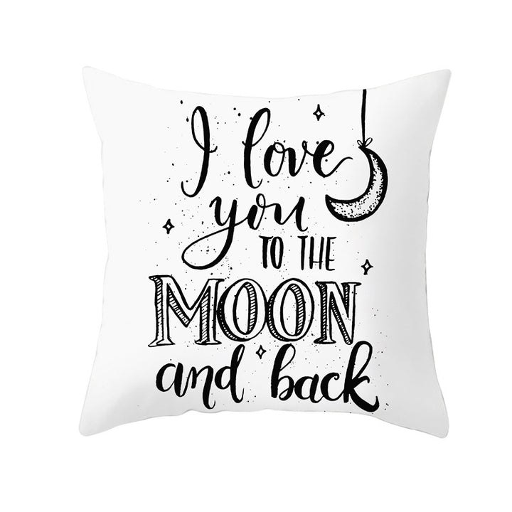 Multilingual Love Typography Decorative Square Pillow Cover with Hidden Zipper