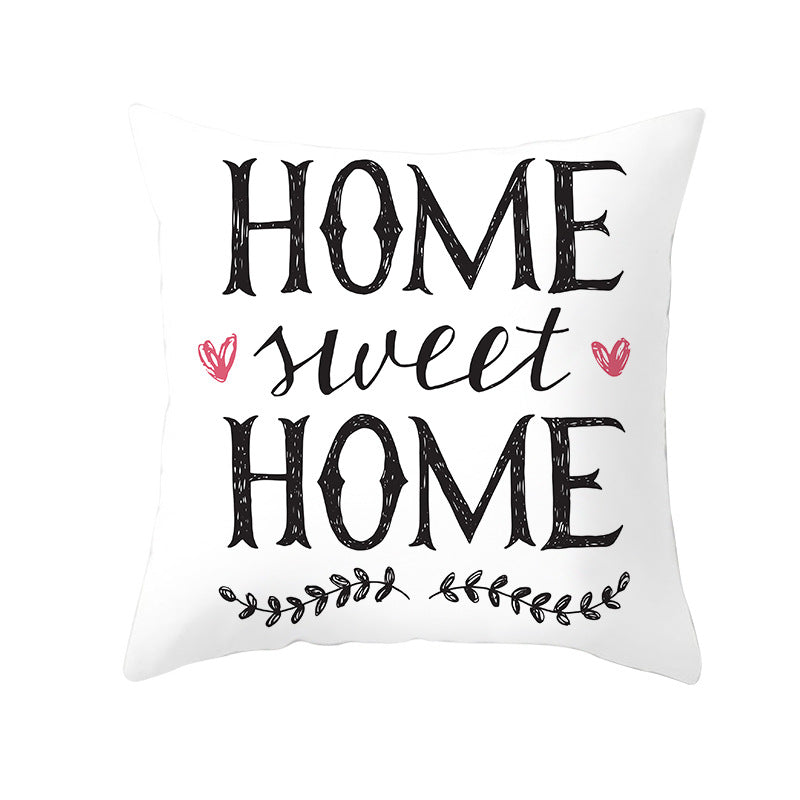 Multilingual Love Typography Decorative Square Pillow Cover with Hidden Zipper