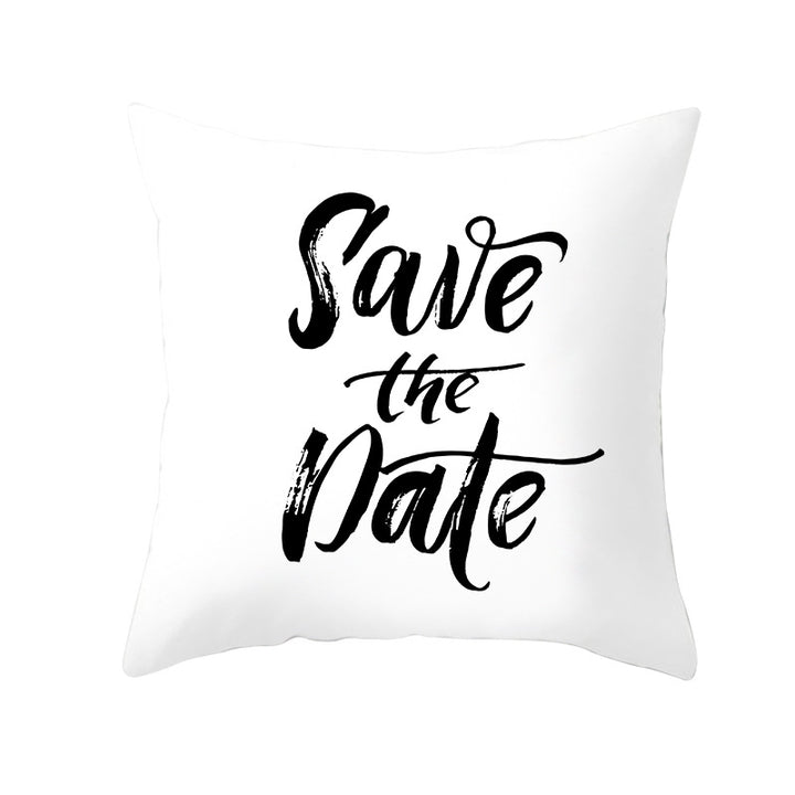 Multilingual Love Typography Decorative Square Pillow Cover with Hidden Zipper