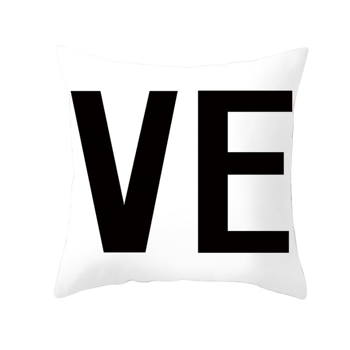 Multilingual Love Typography Decorative Square Pillow Cover with Hidden Zipper
