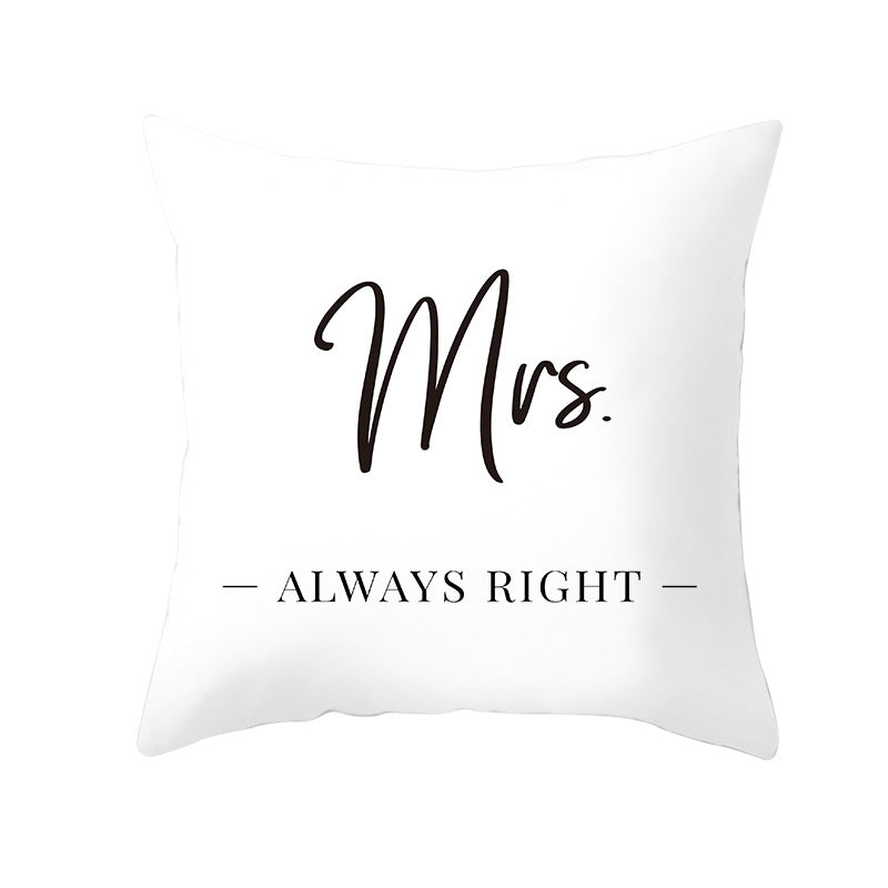 Multilingual Love Typography Decorative Square Pillow Cover with Hidden Zipper