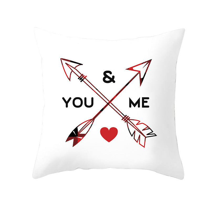 Multilingual Love Typography Decorative Square Pillow Cover with Hidden Zipper