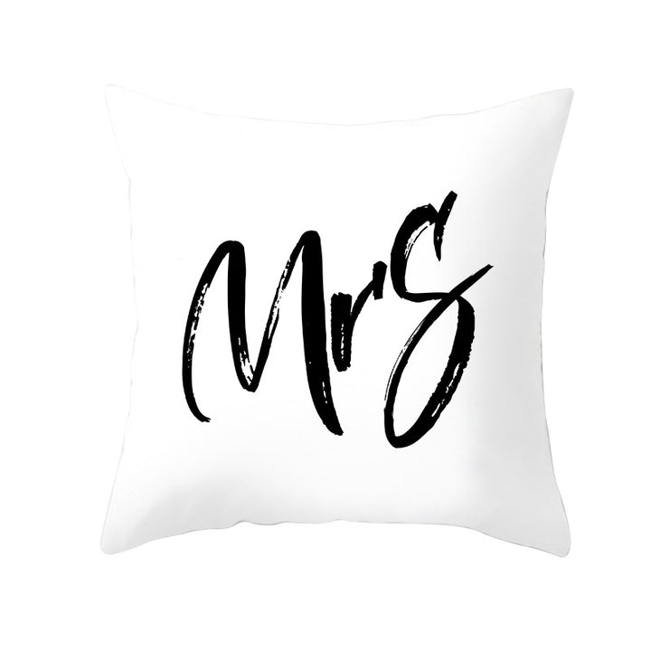 Multilingual Love Typography Decorative Square Pillow Cover with Hidden Zipper