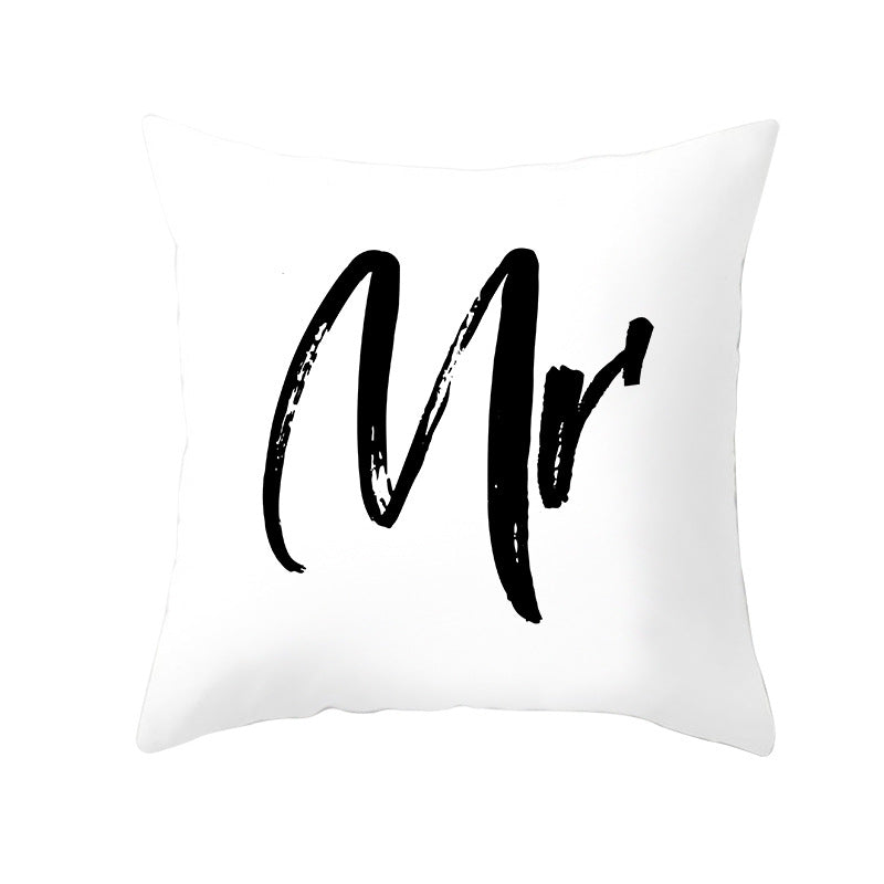 Multilingual Love Typography Decorative Square Pillow Cover with Hidden Zipper