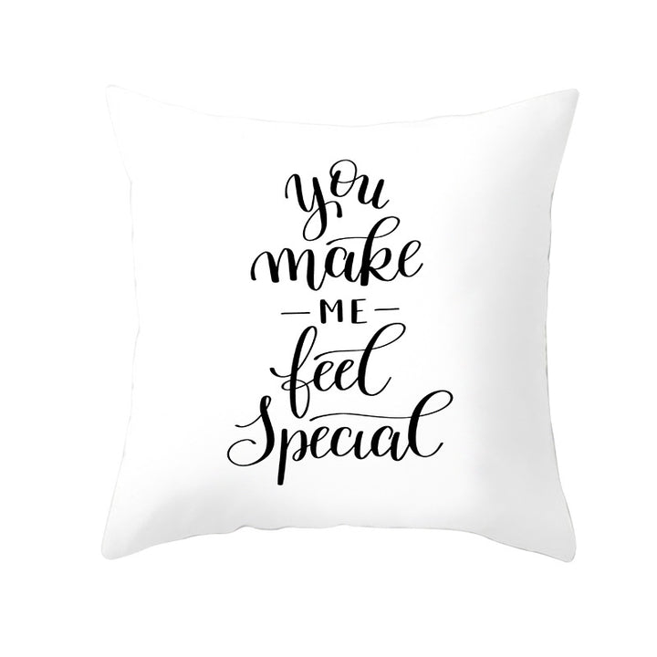 Multilingual Love Typography Decorative Square Pillow Cover with Hidden Zipper