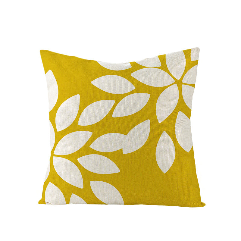 Modern Mid-Century Triangle Pattern Linen Cushion Cover with Concealed Zip