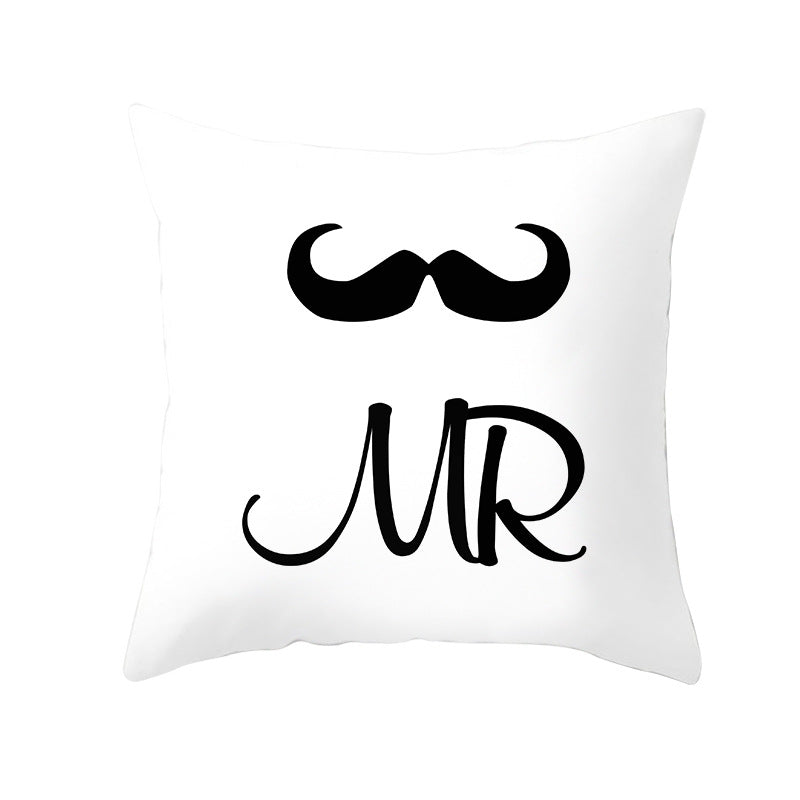 Multilingual Love Typography Decorative Square Pillow Cover with Hidden Zipper