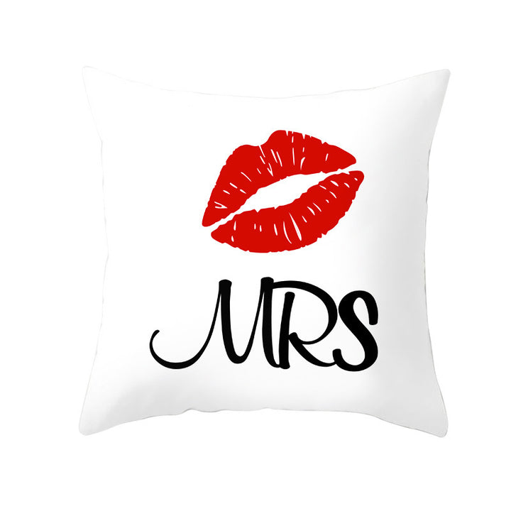 Multilingual Love Typography Decorative Square Pillow Cover with Hidden Zipper