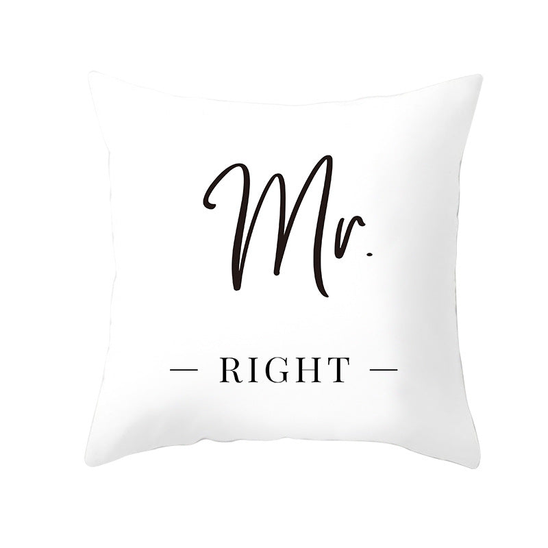 Multilingual Love Typography Decorative Square Pillow Cover with Hidden Zipper