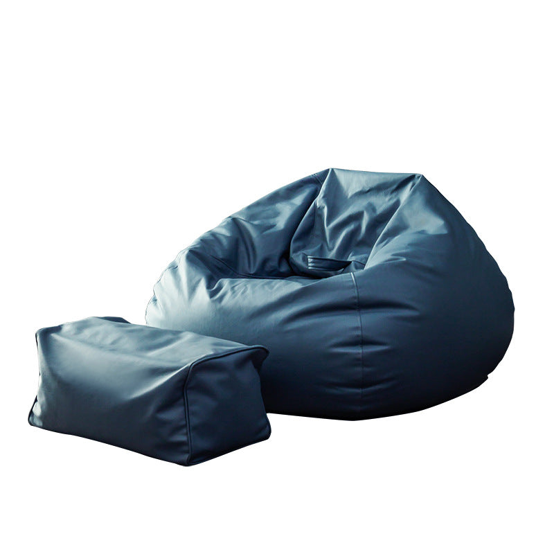 Large format bean bag lounge chair made of water-repellent canvas with a shape-stable foam filling core