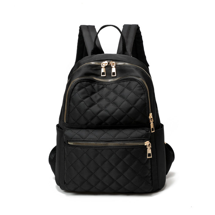 Quilted Zippered Backpack Bowlift