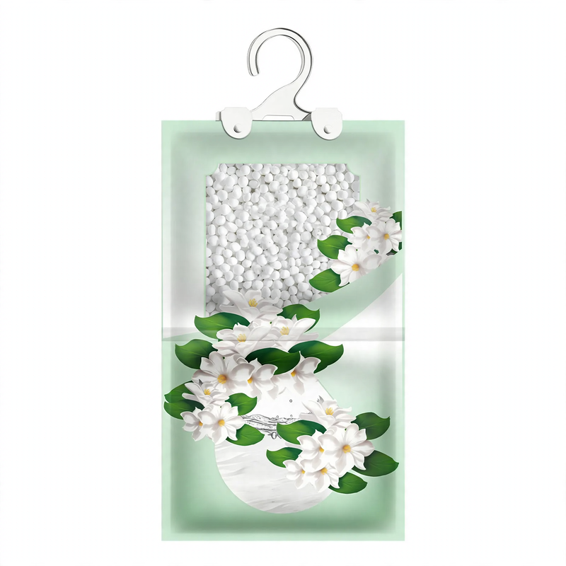 Hanging fragrance dehumidifier for wardrobes