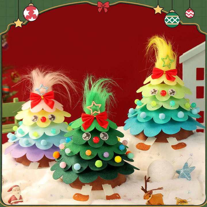 DIY Christmas Tree Craft Set with String Lights