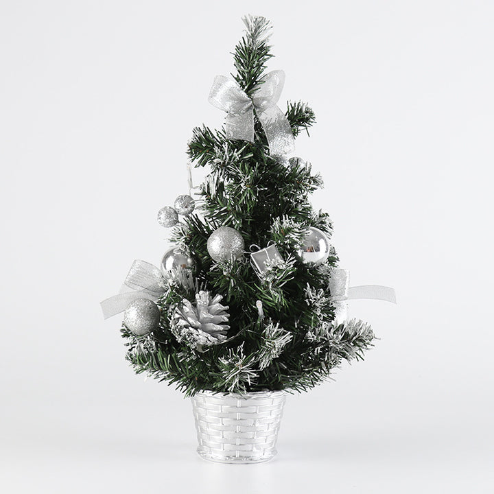 Mini Christmas tree, plastic, with lighting