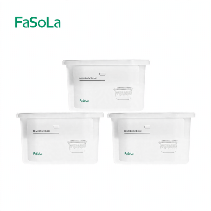 Dehumidifier box for wardrobes and living spaces