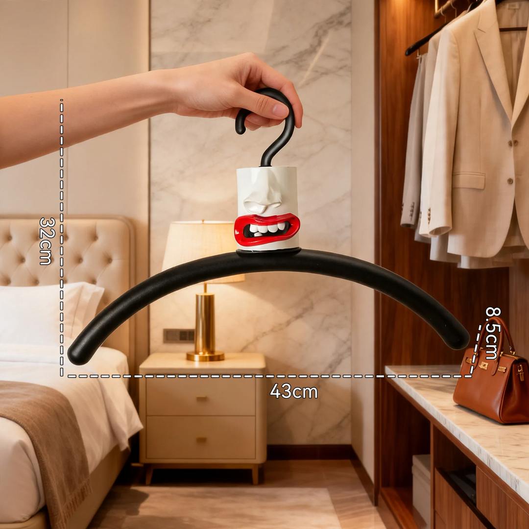 Plastic hanger with non-slip surface