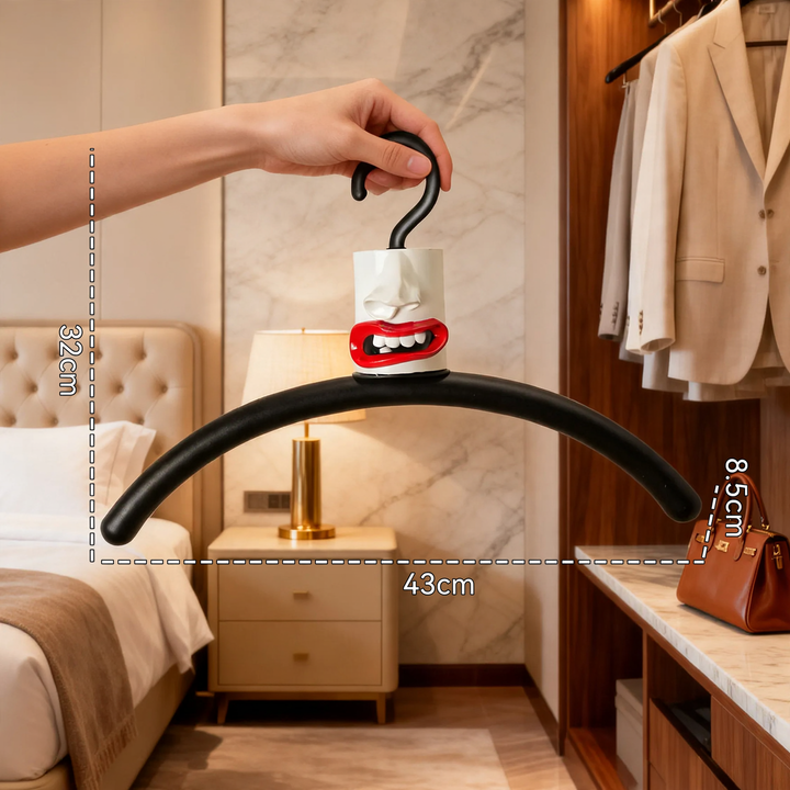 Plastic hanger with non-slip surface