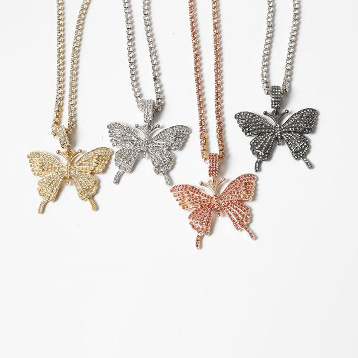 BowLift | Crystal Pave Butterfly Pendant Necklace
