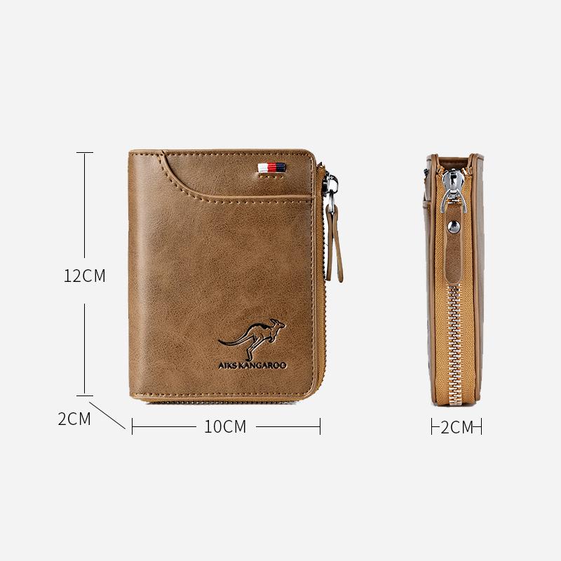 BowLift | Men Wallet Zipper Genuine Leather Purse ( RFID PROTECTED )