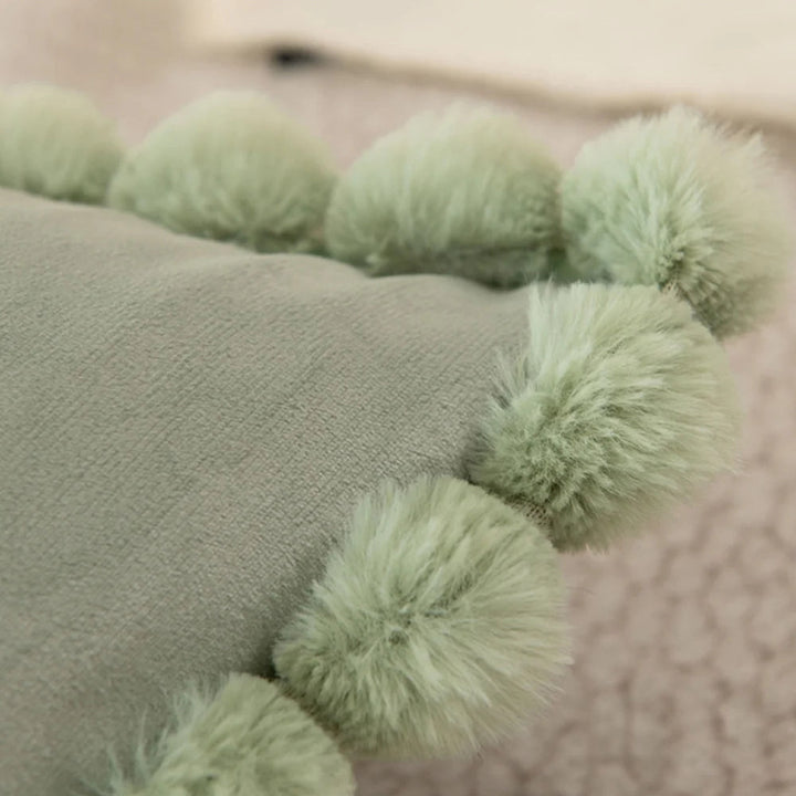 BowLift | Velvet Pom-Pom Trim Cushion Cover