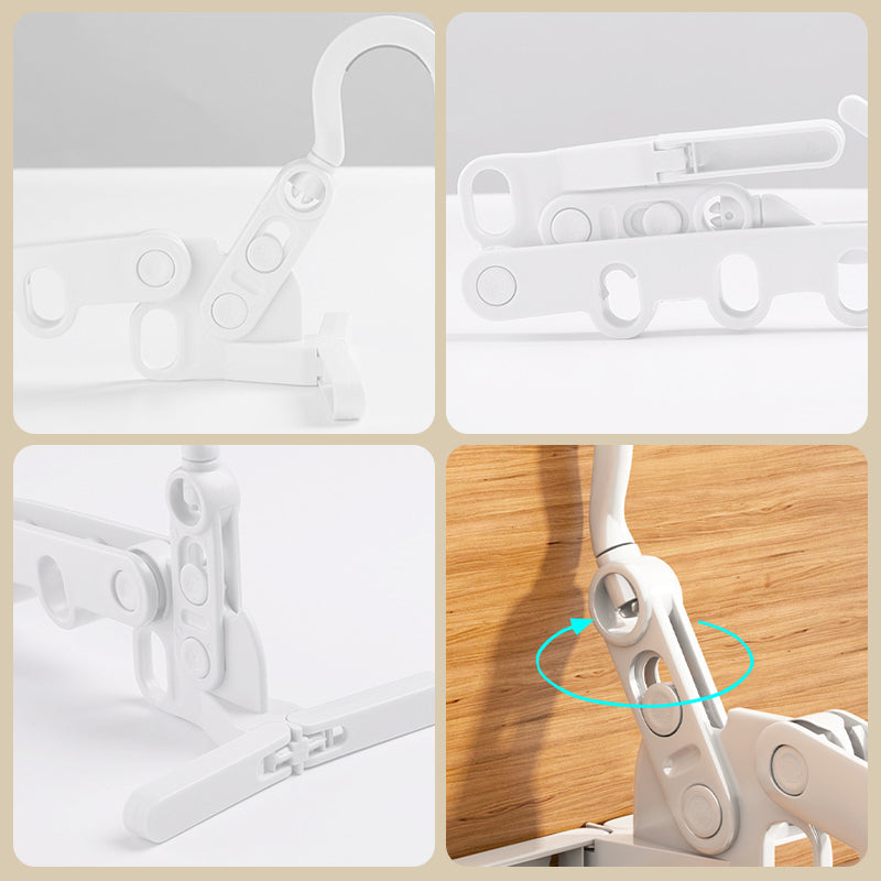 Foldable Travel Clothes Hanger with Rotating Hook