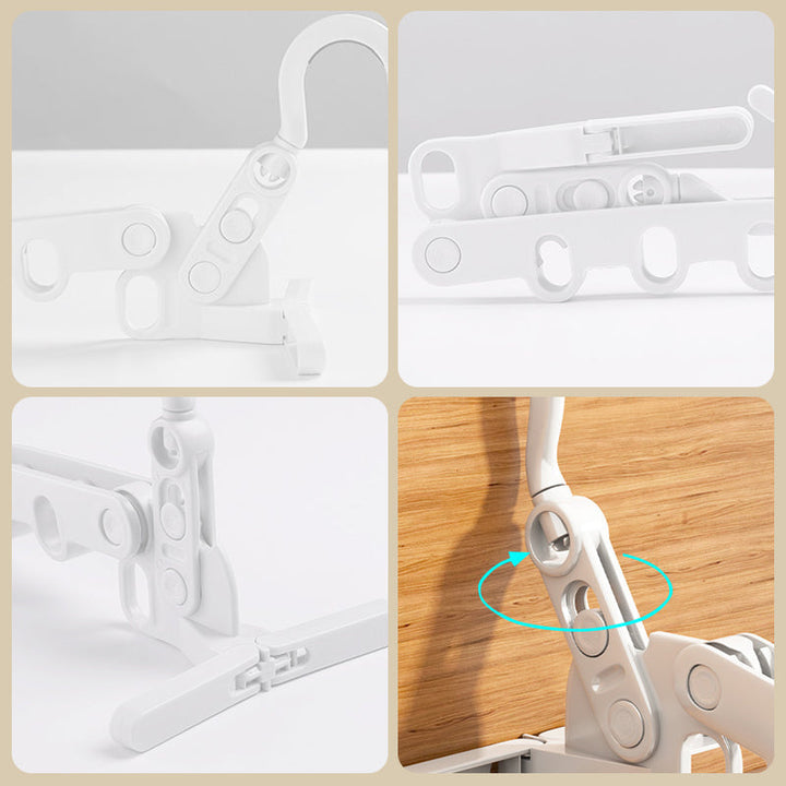 Foldable Travel Clothes Hanger with Rotating Hook
