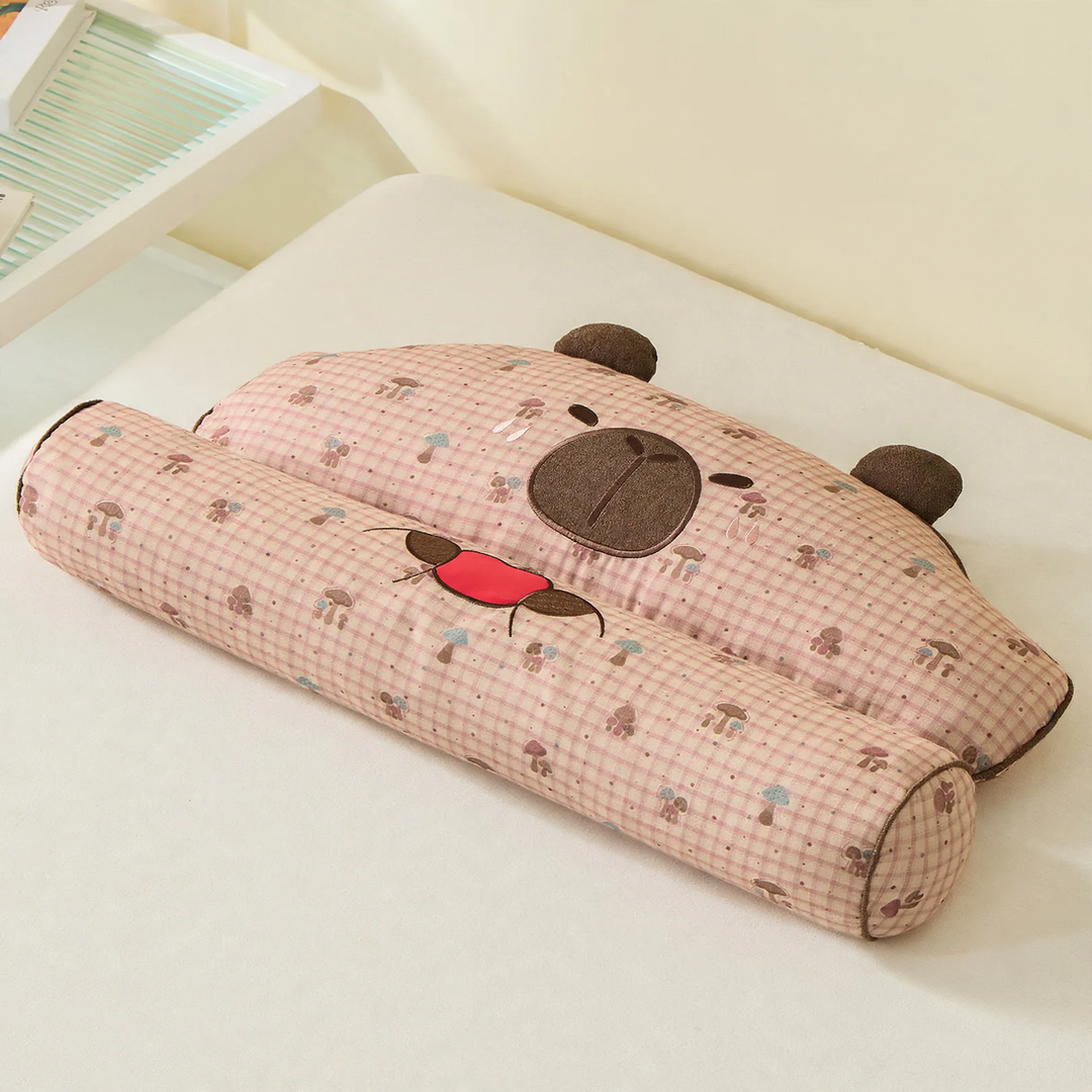 Pillows with buckwheat shells and cotton cover