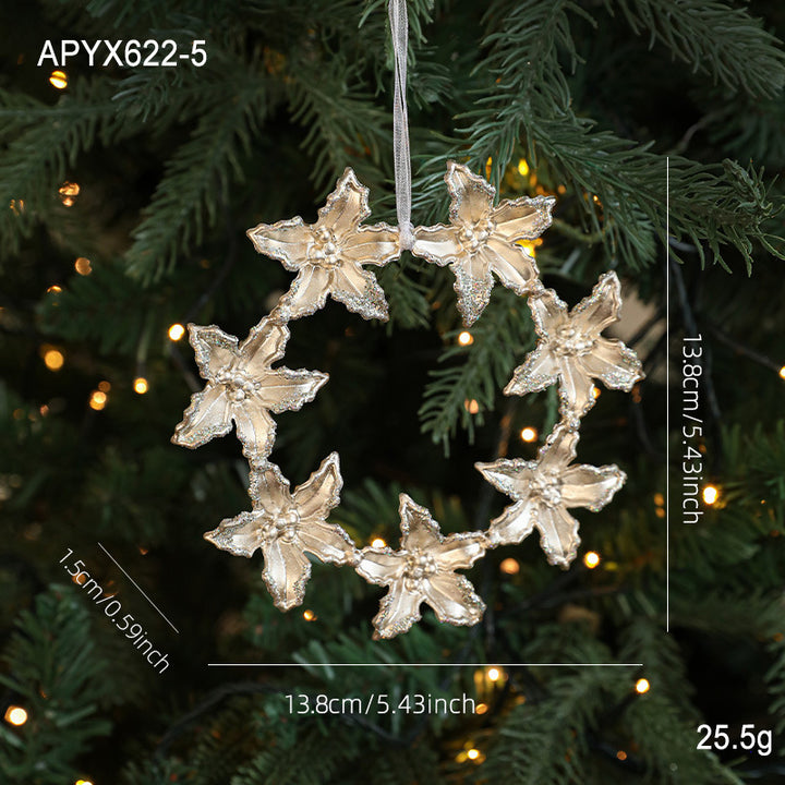Decorative Christmas ornaments made of plastic