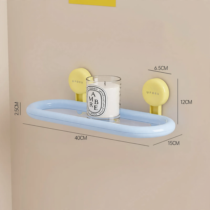 Wall shelf with suction cup for bathroom, model DD2452