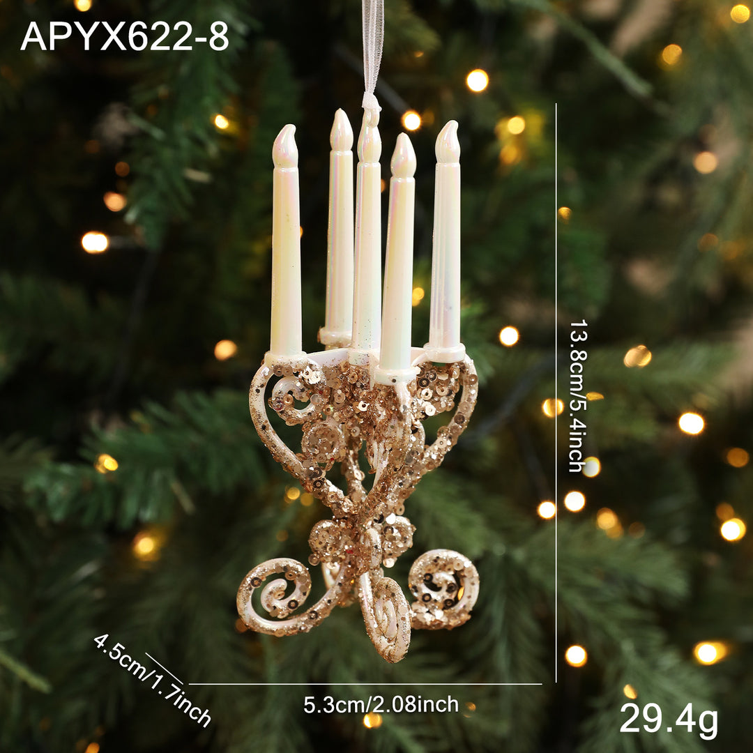 Decorative Christmas ornaments made of plastic