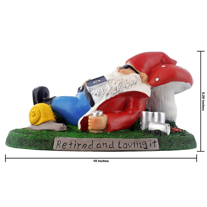 Whimsical Relaxing Gnome Figurine