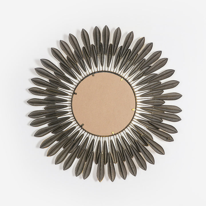 Ornamental Leaf-Designed Wall Mirror Bowlift