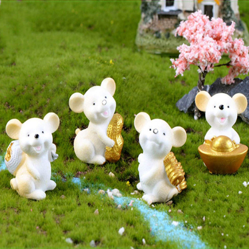 Playful Mouse Figurine Set