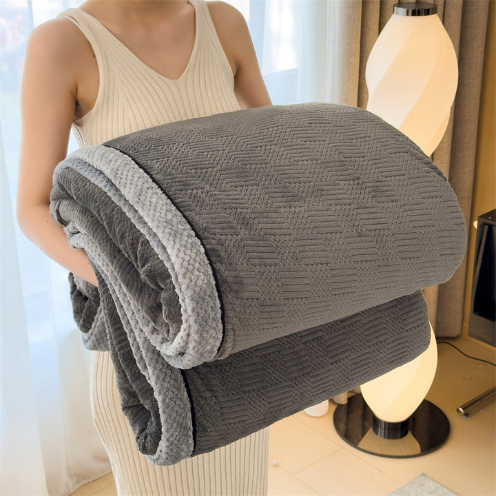 Milk fiber wool blanket, coral fleece, versatile use