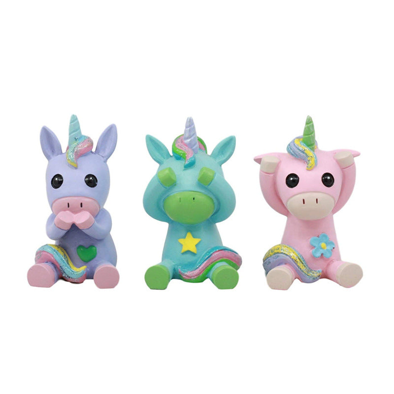 Playful Unicorn Figurine Set