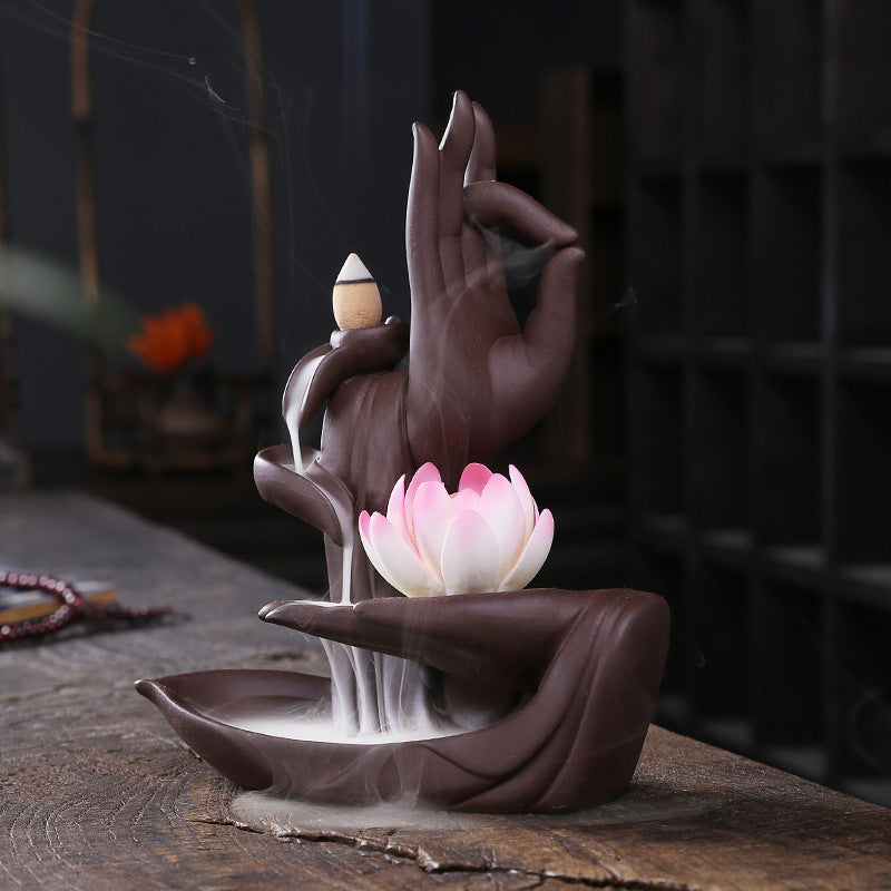 Artistic Hand Gesture Incense Burner