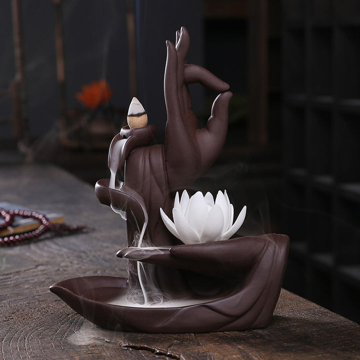 Artistic Hand Gesture Incense Burner