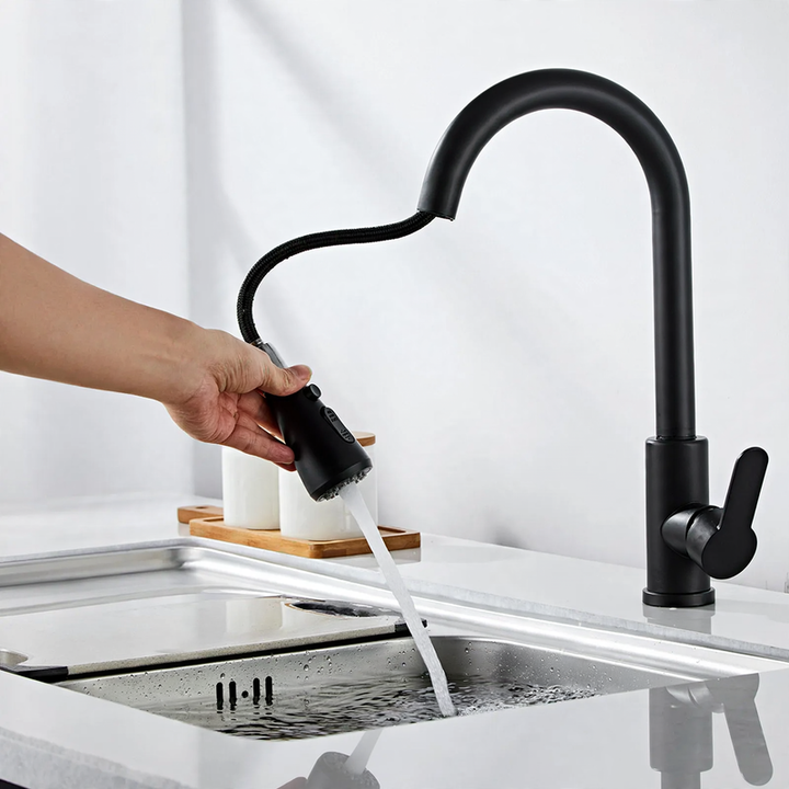 Stainless Steel Kitchen Faucet with Ceramic Valve