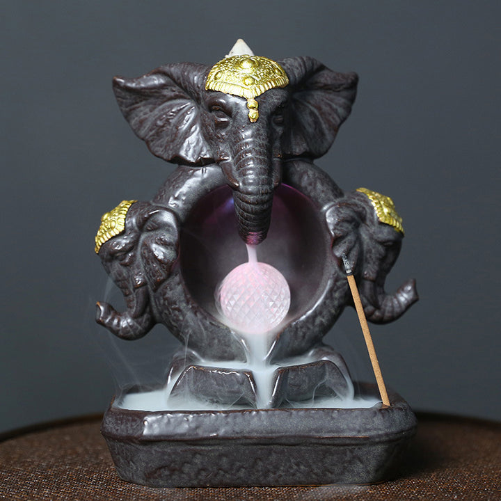 Decorative Elephant Theme Incense Holder