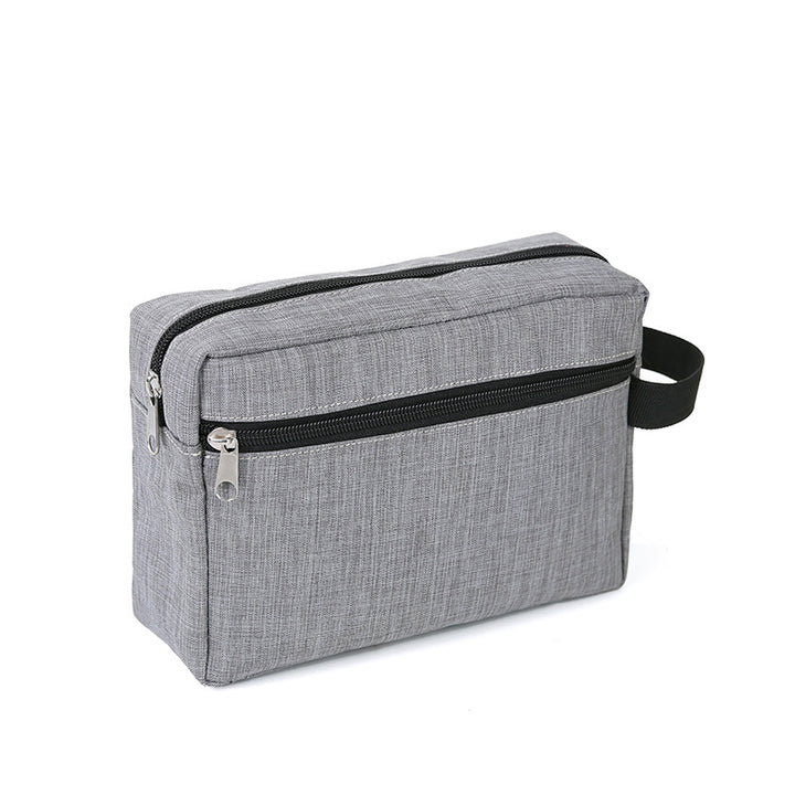 Cosmetic bag with multiple compartments and secure zipper Bowlift