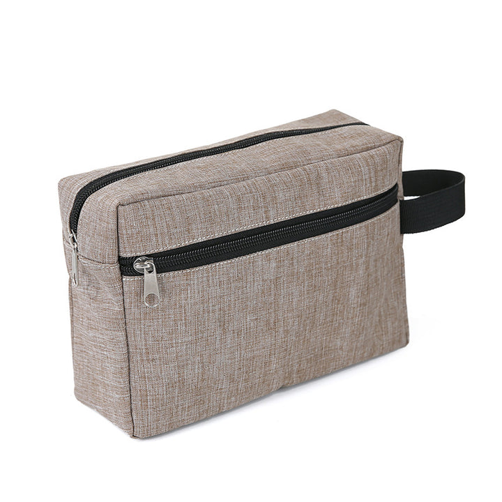 Cosmetic bag with multiple compartments and secure zipper Bowlift